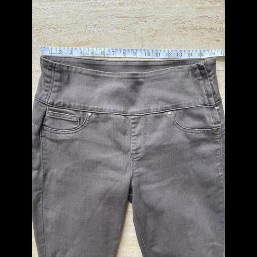 Spanx Pants Womens Brown Size XL Shimmer SOLACE Side Zip High Waist Jean Pants - Picture 5 of 9